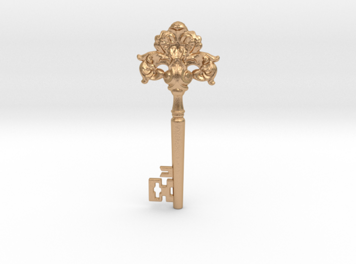 baroque key 3d printed