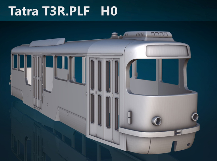 T3R.PLF H0 [body] 3d printed Tatra T3R.PLF H0 front rendering