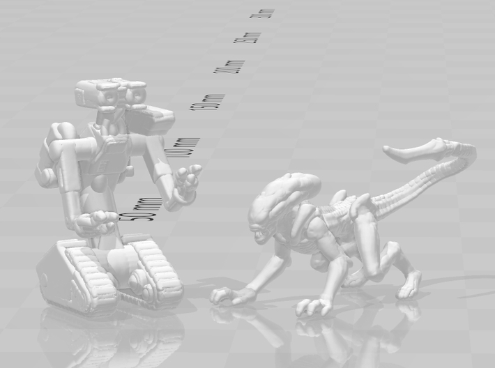 Johnny5 HO scale 20mm miniature model scifi robot 3d printed 