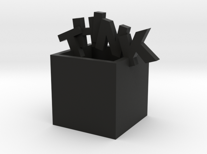 Think Outside the Box Sculpture 3d printed