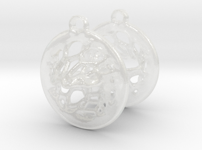 Voronoi Earrings (1st Edition) 3d printed