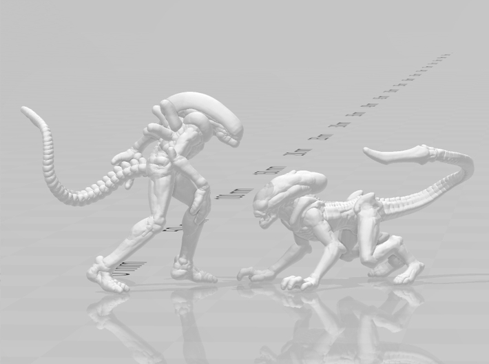 Alien Xenomorph HO scale 20mm miniature model avp 3d printed 