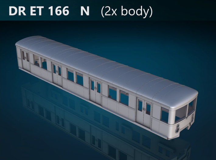 DR ET 166  N [2x body] 3d printed DR ET 166 N top view rendering
