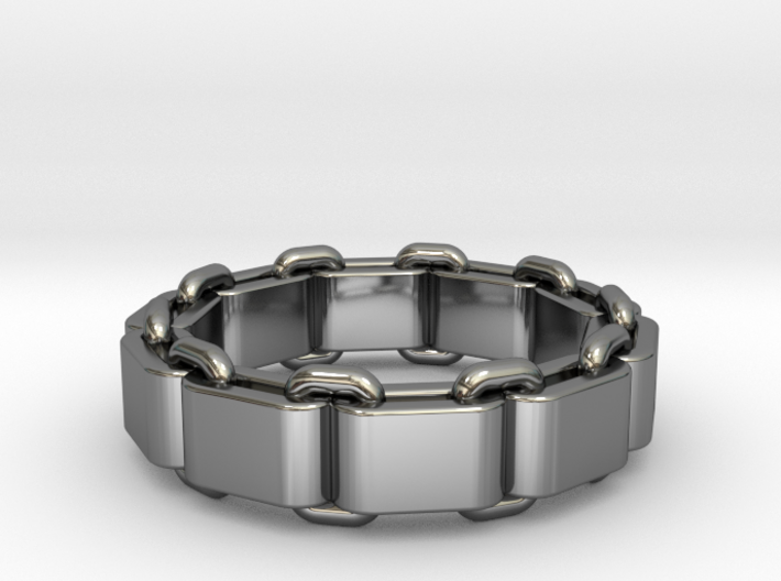 Square chain ring All sizes, Multisize 3d printed