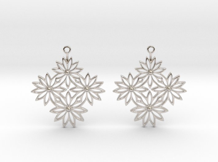 Leave earrings 3d printed