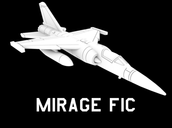 1:285 Scale Mirage F1C (Drop Tanks Only, Gear Up) 3d printed