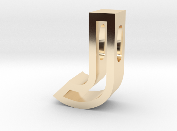 J Letter Pendant (Necklace) 3d printed