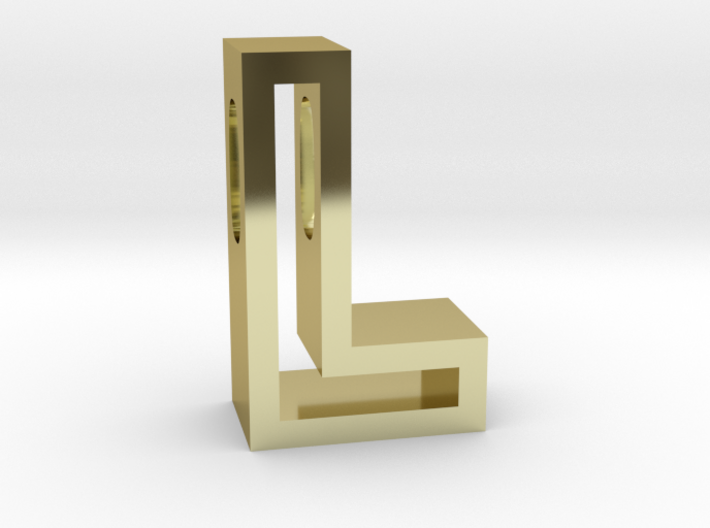 L Letter Pendant (Necklace) 3d printed 