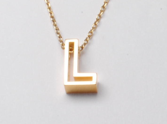 L Letter Pendant (Necklace) 3d printed