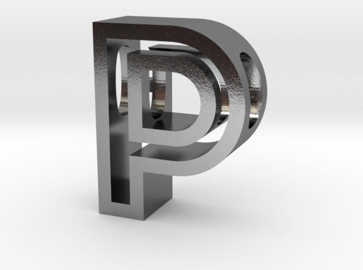 P Letter Pendant (Necklace) 3d printed