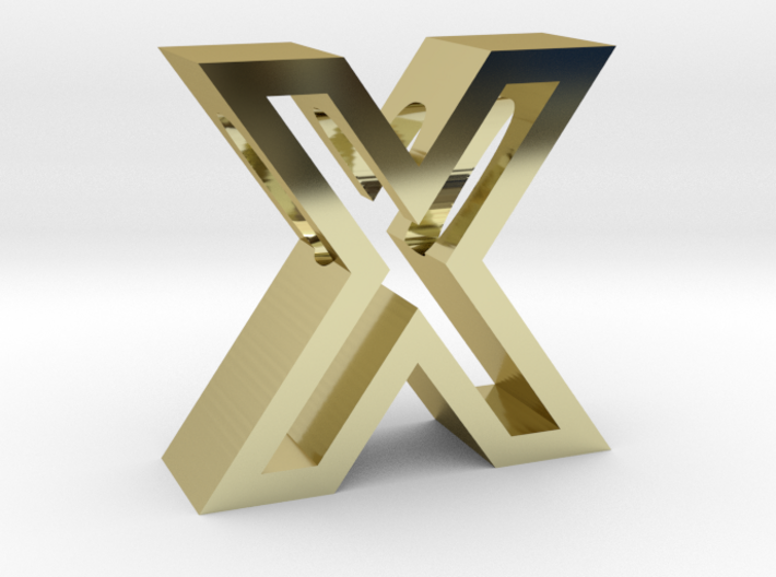 X Letter Pendant 3d printed