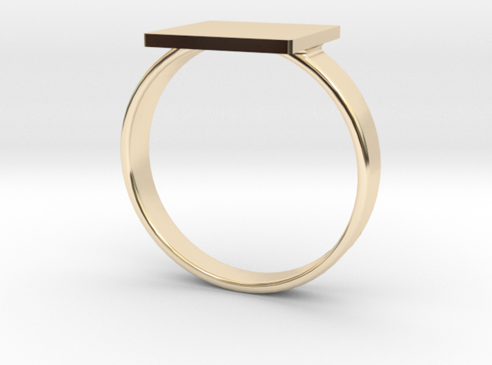 Square custom ring size 10 3d printed