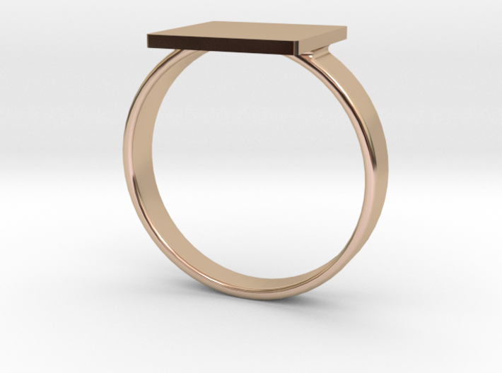 Square custom ring size 10 3d printed