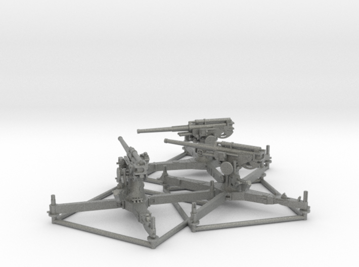 3 X 1/100 Cannone da 75/46 75mm Anti-aircraft Gun 3d printed