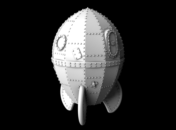 Wallace &amp; Gromit's Moon Rocket (1/270) 3d printed
