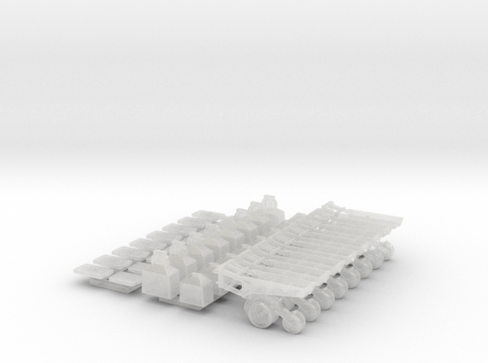 1/64 7200 Series Row Units, 8 pack, Conventional 3d printed