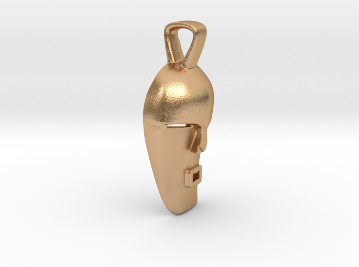 Jewelry African Songye Mask Pendant 3d printed