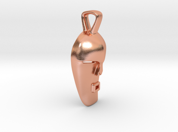 Jewelry African Songye Mask Pendant 3d printed