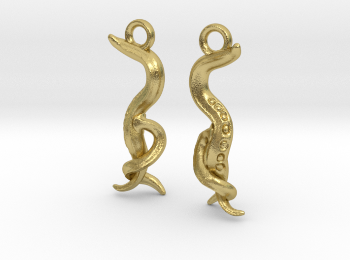 C. elegans Nematode Worm Earrings 3d printed