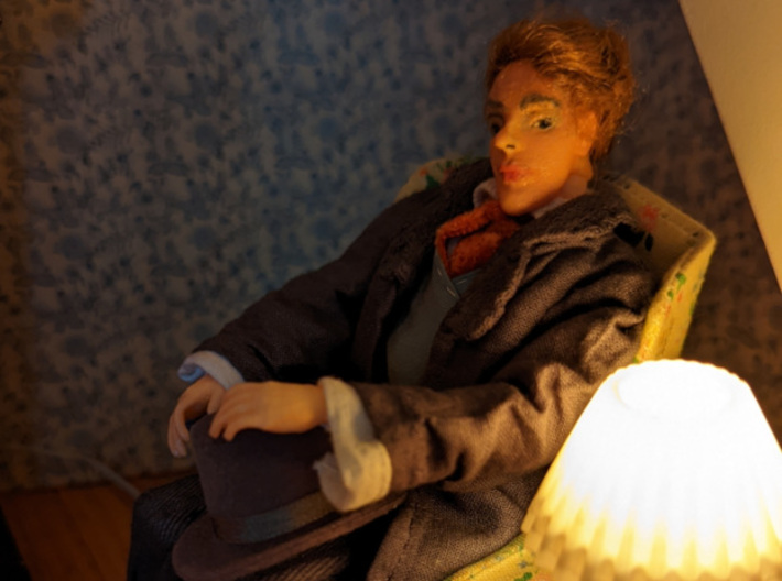 1/12 Dollhouse Doll Victorian Lionel 3d printed Dyed with rit dye