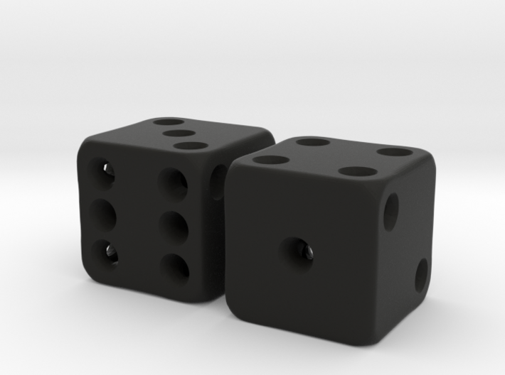 Barebones Pair of Dice 3d printed