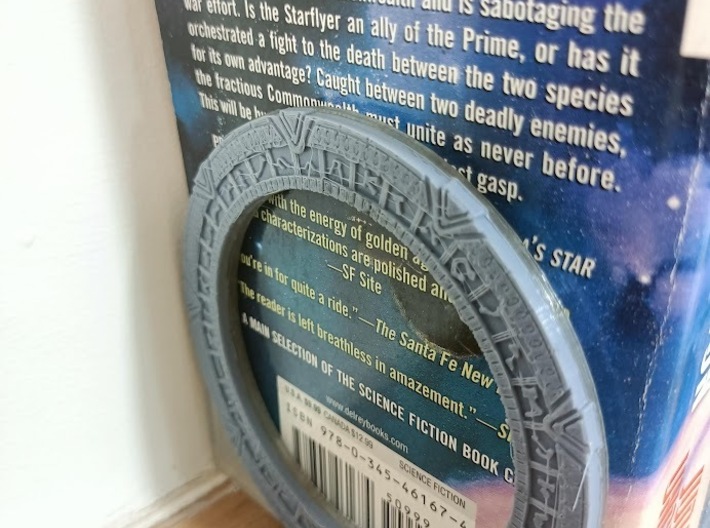 Stargate bookholder 3d printed 