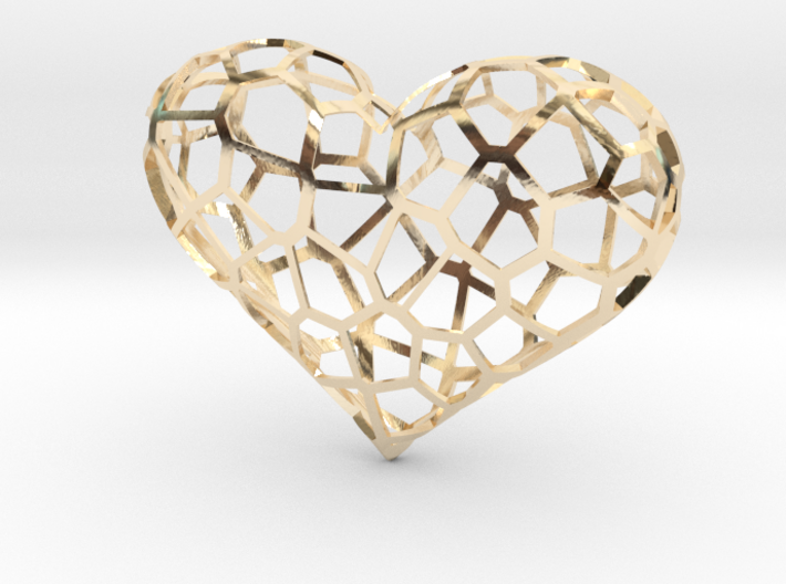 Voronoi Heart 3d printed