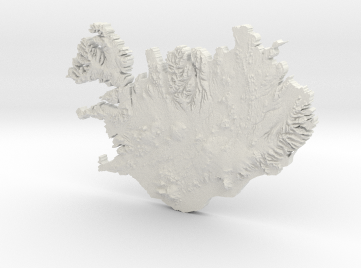 Iceland Heightmap 3d printed