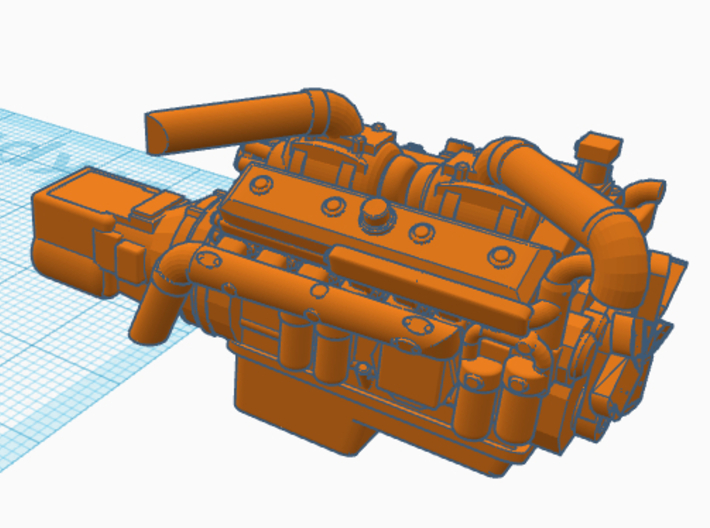 1/50th 12v71 Detroit Diesel engine for Hayes HDX 3d printed 