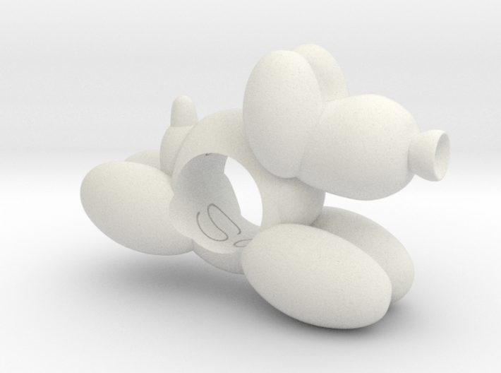 Dog Charm Balloon Style Laying Down Position 3d printed