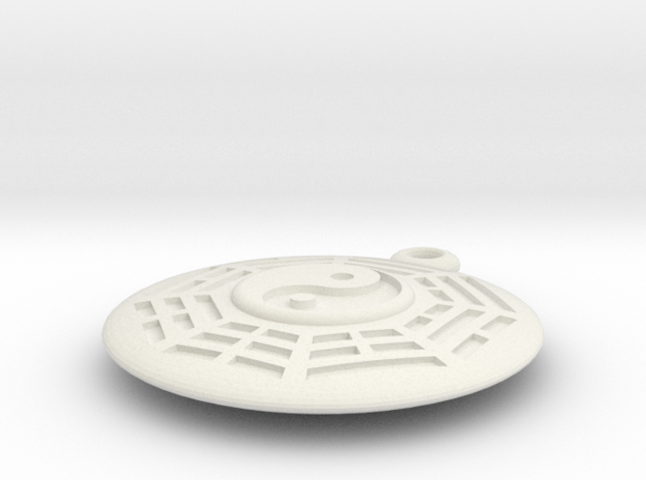 Yin Yang Keychain with Fuxi and King Wen Bagua 3d printed