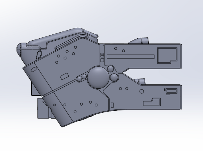 LOGH Imperial Gunship(Railgun) 1:2000 3d printed 
