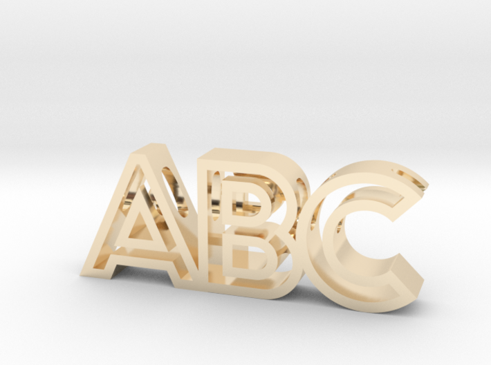 ABC Pendant (Necklace) 3d printed
