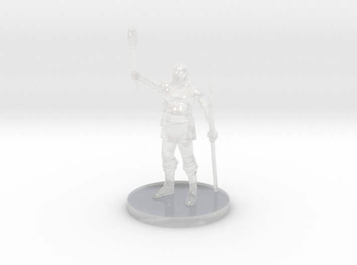 Male Commoner with Torch 3d printed 