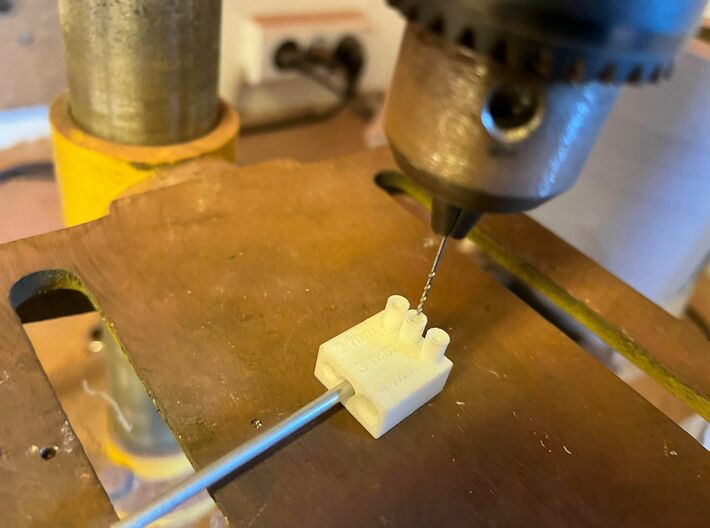 Drill tool for cylinders 3d printed 