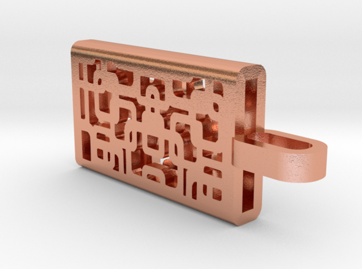[ComplexSimplicity][Mod01] 3d printed [ComplexSimplicity][Model01]-[Copper] | [20mmx12mmx3mm]