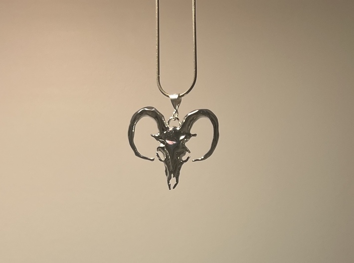 Goat Skull Pendant 3d printed 