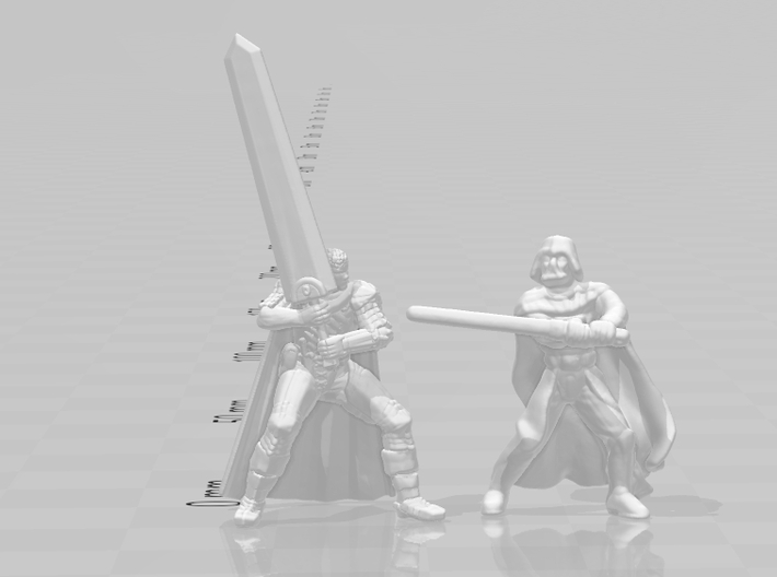 Guts Berserk HO scale 20mm miniature model fantasy 3d printed 