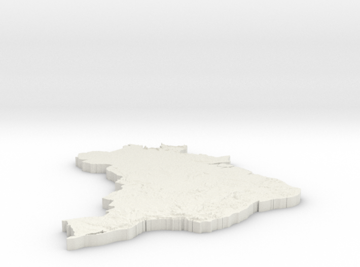 Brazil_Heightmap 3d printed