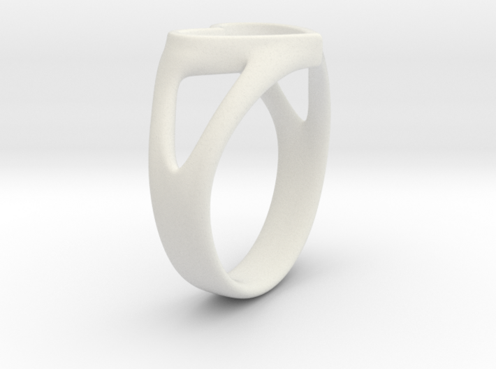 Caterina Heart ring 3d printed 