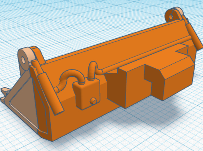 1/50th 4 in 1 bucket for a skid steer 3d printed 