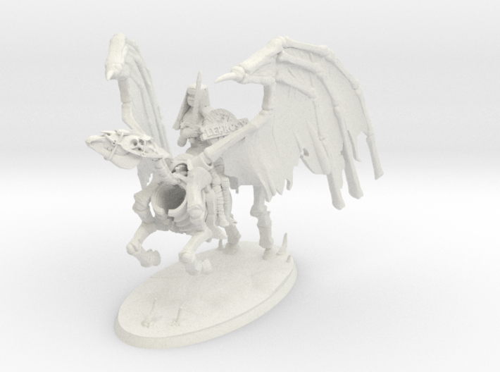 Undead Pegasus With Female Rider 3d printed
