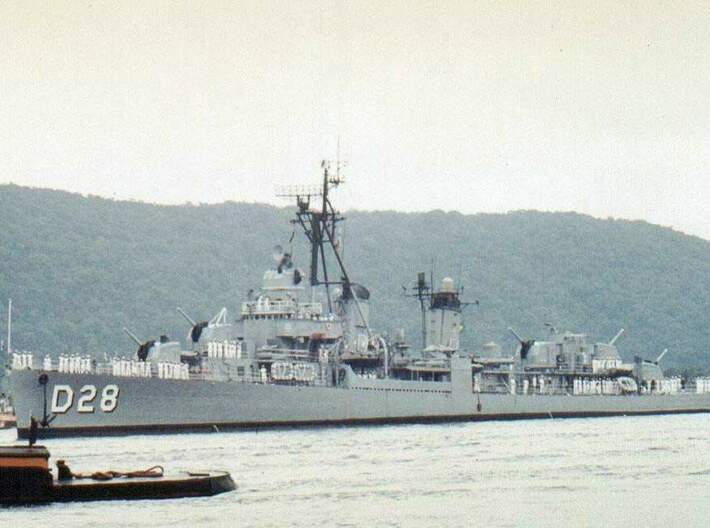 Nameplate Paraíba D28 (10 cm) 3d printed Fletcher-class destroyer Paraíba D28, ex-USS Bennett DD-473.
