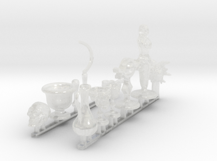 Altar, Magic, and Ritual items for roleplay games. 3d printed