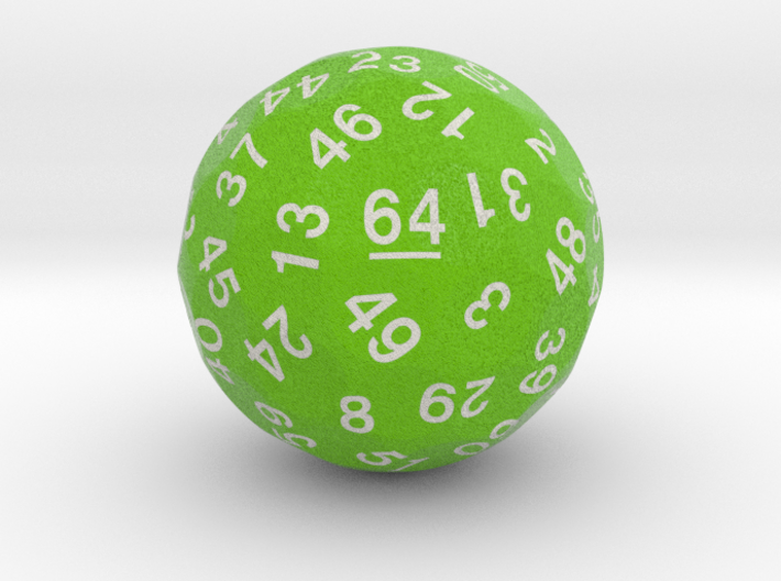 d64 Sphere Dice &quot;Angelina&quot; 3d printed