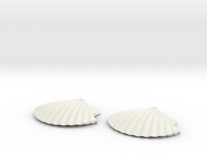 Concha earrings 3d printed