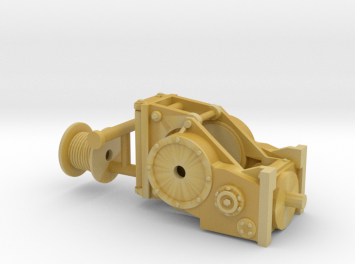 1/64th Logging Bulldozer cable 4 roller winch 3d printed