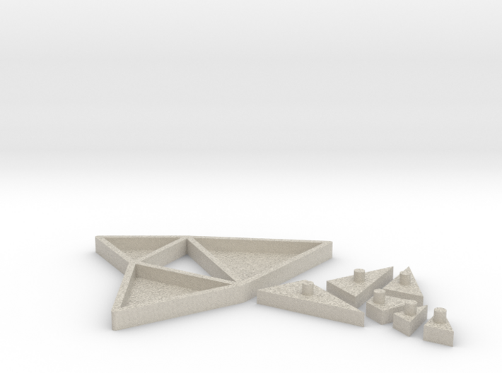 The Triangles of Pythagoras Puzzle 3d printed