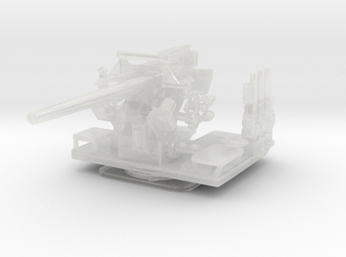 1/96 5 inch 25 (12.7 cm) Deck AA Gun 3d printed