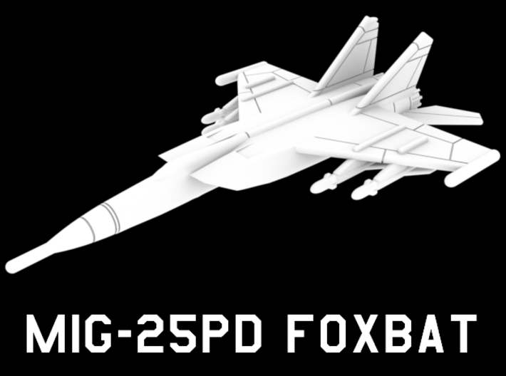 1:500 Scale MiG-25PD (Loaded, Gear Up) 3d printed